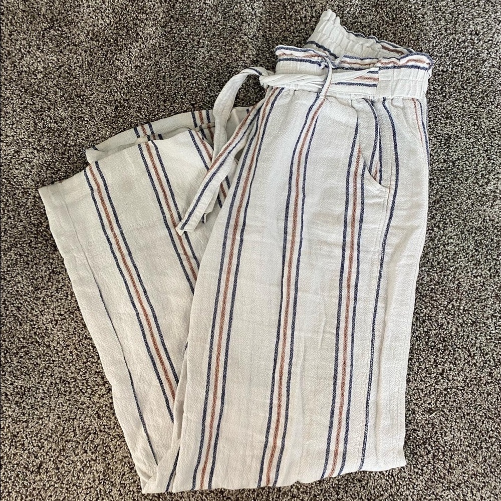 Striped flowy pants